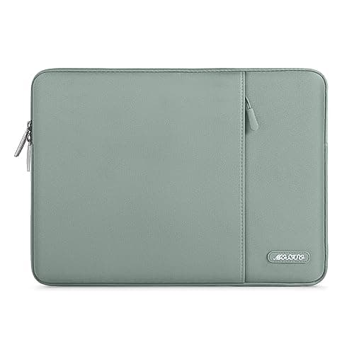 MOSISO Laptop Case 15 inch, 15 inch Laptop Sleeve Compatible with MacBook Air 15 M4 A3241 M3 A3114 M2 A2941 2025 2024 2023,Dell XPS 15,Polyester Vertical Computer Sleeve Bag with Pocket, Antique Green - Image 1