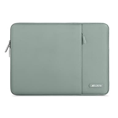 MOSISO Laptop Case 15 inch, 15 inch Laptop Sleeve Compatible with MacBook Air 15 M4 A3241 M3 A3114 M2 A2941 2025 2024 2023,Dell XPS 15,Polyester Vertical Computer Sleeve Bag with Pocket, Antique Green - Image 1