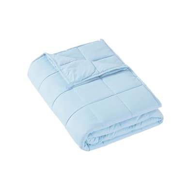 MOTRIP Weighted Blanket for Adults Queen Size 20 lbs, Cooling Blanket for Hot Sleepers, Machine Washable Soft Bed Blanket with Premium Glass Beads, 60''x80'' 20 Pounds Blue - Image 1