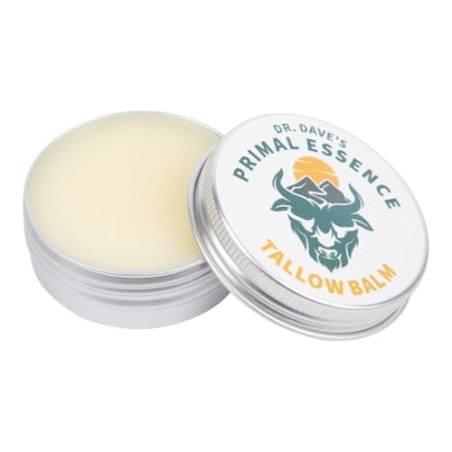 Dr. Dave's Primal Essence Grass Fed Beef Tallow Balm for Face and Body with Shea Butter, Organic Jojoba Oil, Honey, and Beeswax – Beef Tallow for Skin – Lavender and Lemon – 1 oz - Image 1
