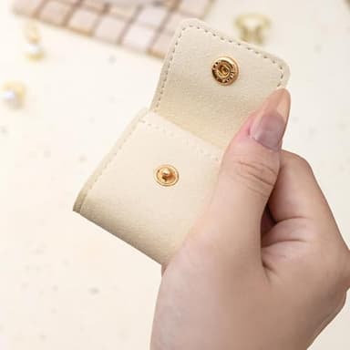 Mini Travel Jewelry Bag, Mini Jewelry Travel Pouch, Small Portable Foldable Multi-compartment Velvet Jewelry Travel Organizer with Buckle for Rings, Necklaces, Earrings, Trinkets(3PCS) - Image 4