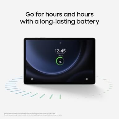 SAMSUNG Galaxy Tab S9 FE+ Plus 12.4” 256GB Android Tablet, Long Battery Life, Powerful Processor, S Pen, 8MP Camera, Lightweight Durable Design, Expandable Storage, US Version, 2023, Gray - Image 10