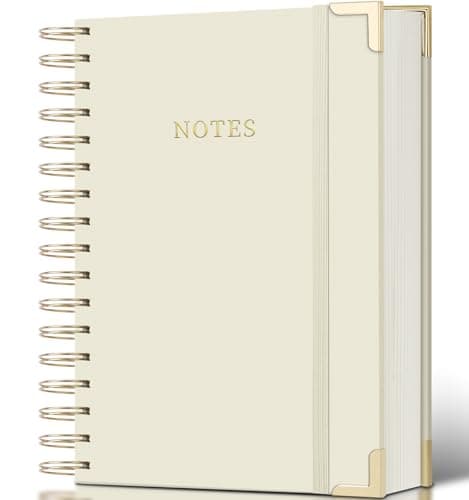 ALKALO Spiral Notebook Journal, 328 Pages Linen Hardcover College Ruled Notebook, Lined Thick Journals for Women Men, A4 Thick Spiral Journal for Writing, 100GSM Paper, Cute Notebooks for Work School - Image 1
