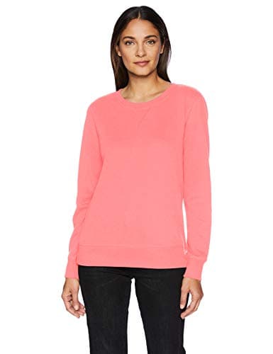 Amazon Essentials Women's Fleece Crewneck Pullover Sweatshirt (Available in Plus Size), Coral Pink, Medium - Image 1