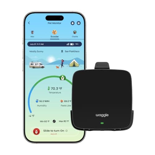 Waggle RV Pet Temperature Monitor – 4G Cellular | Real-Time Alerts for Temperature, Humidity & Power Loss | Dog Safety in RV, Car, or Home | App Controlled | No WiFi | Subscription Required - Image 1
