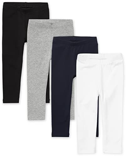 The Children's Place Baby Girls And Toddler Girls Leggings,BLACK / WHITE / TIDAL / H/T SMOKE 4 Pack,5T