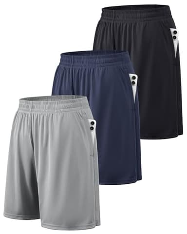 BALENNZ Athletic Shorts for Men with Pockets and Elastic Waistband Quick Dry Activewear - Image 1