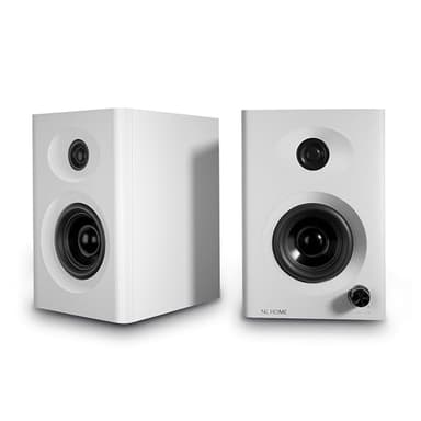 NL HOME PC Speakers for Desktop, 60W Max Output Compact Gaming Computer Speakers, Bluetooth 5.3/Aux-in Connectivity, Rich Bass Sound for Desktop, Laptop, Monitor - White - Image 7