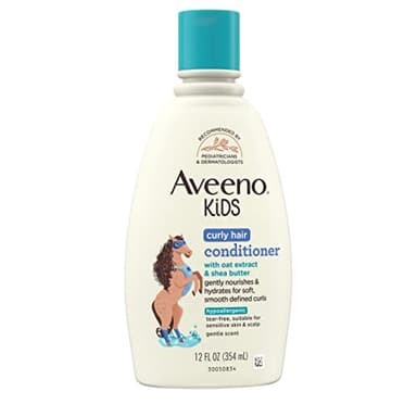 Aveeno Kids Curly Hair Conditioner, Hydrating Conditioner, Kids Curly Hair Products, Oat Extract & Shea Butter, Gentle Scent, 12 fl. oz (Pack of 1) - Image 13
