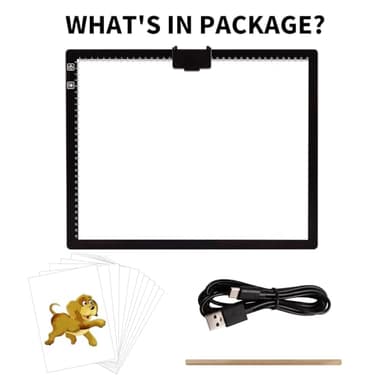 KOBAIBAN Wireless A3 LED Light Pad with Foldable Stand, Top Clip, 3 Colors/Stepless/ 6-Level Dimmable Brightness Rechargeable tracing Light Box/Board for Cricut Vinyl, Weeding Tool, Diamond Painting - Image 9