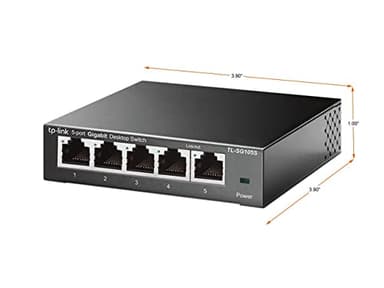 TP-Link TL-SG105S | 5 Port Gigabit Ethernet Switch | Desktop/Wall-Mount | Plug & Play | Fanless | Sturdy Metal | 3 Year Manufacturer Warranty | 802.1p/DSCP QoS & IGMP Snooping | Compact Design - Image 3