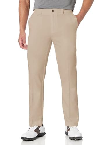 PGA TOUR Men's Flat Front Golf Pant with Expandable Waistband, Chinchilla, 36W x 32L - Image 1
