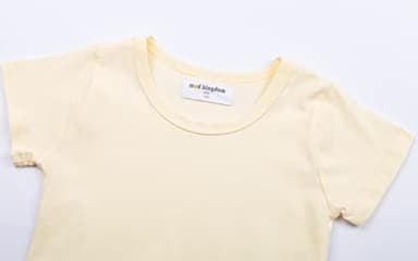 Mud Kingdom Little Girls Cotton Dress Soft Short Sleeve Solid Color Casual Spring Summer Beige Size 7-8 - Image 3