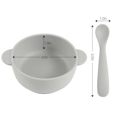 Eascrozn Silicone Baby Feeding Set, 3 Pack Baby Bowls with Suction and 3 Pack Baby Spoons for Babies Toddlers Kids, BPA Free, Baby Utensils Feeding Supplies, Microwave and Dishwasher Safe - Image 3