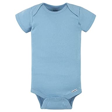 Gerber Baby 5-Pack Solid Onesies Bodysuits, Blue, 0-3 Months - Image 2