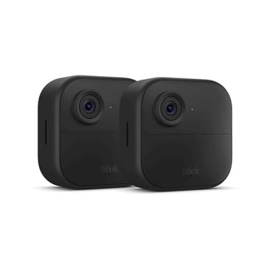 Like-New Blink Outdoor 4 (newest model), Wire-free smart security camera, two-year battery life, two-way audio, HD live view, enhanced motion detection, Works with Alexa – 2 camera system - Image 1