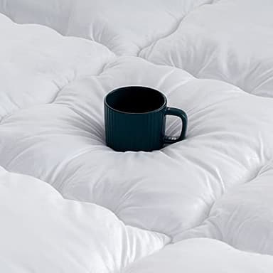 QUEEN ROSE Mattress Topper Queen, Extra Thick Pillow-Top Mattress Pad Bed Covers, Plush Soft Support, 3D Snow Down Alternative, Cooling Cloud-Like Sleep, Back Pain Relief - Image 7