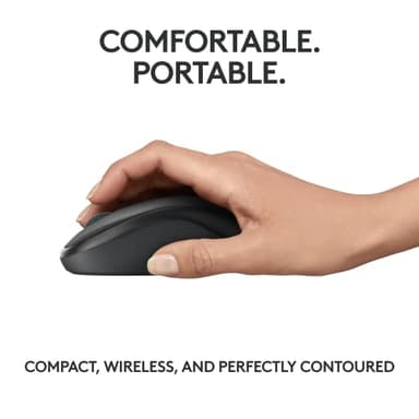 Logitech M240 Silent Bluetooth Mouse, Wireless, Compact, Portable, Smooth Tracking, 18-Month Battery, for Windows, macOS, ChromeOS, Compatible with PC, Mac, Laptop, Tablets - Graphite - Image 5