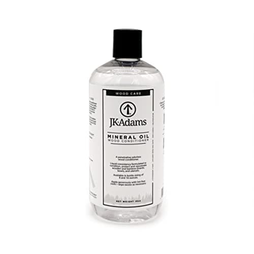 J.K. Adams Mineral Oil Wood Conditioner - Food Grade Mineral Oil for Wood Cutting Boards - Use to Maintain Butcher Blocks and Bamboo Cutting Boards - Food Safe Butcher Block Oil - 16oz - Image 1