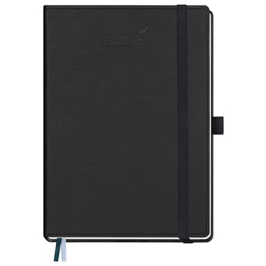 BEZEND Planner 2025-2026 Weekly and Monthly, 5.8" x 8.5" Academic Calendar (Jul 25-Dec 26) Vertical Daily Appointment with Hourly Timeslot & Monthly Tab, PU Leather Hardcover - Black - Image 1