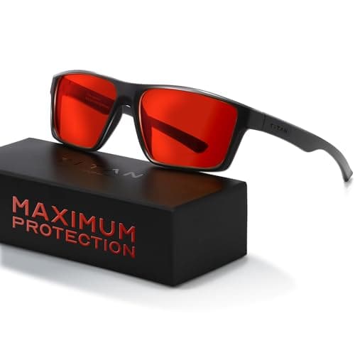 Titan Gaming Glasses, Anti Blue Light Glasses Men, UV400 Protection Blue Light Blocking Glasses for Computer Eye Strain - Image 1