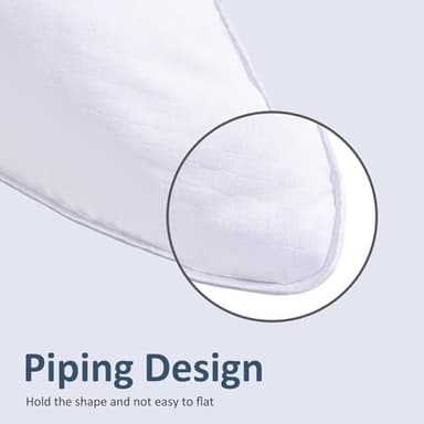 Carasylvia Bed Pillows for Sleeping - Pillows Queen Size Set of 4, Soft Hotel Pillows with Down Alternative Filling for Side, Back & Stomach Sleepers, Fluffy Pillows for Bed (2 White & 2 Grey) - Image 4