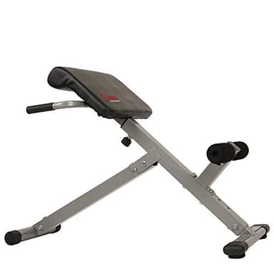 Sunny Health & Fitness 45-Degree Hyperextension Roman Chair with Adjustable Height and Back, Glute, Hamstring, and Ab Workouts Foldable Sit Up Gym Bench for Home, Gray - SF-BH6629 - Image 7