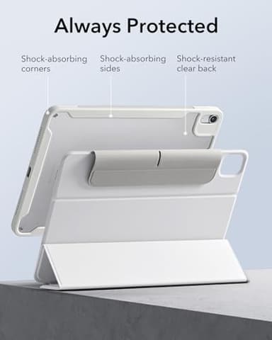 ESR for iPad Air 11 Inch Case M3/M2 (2025/2024), iPad Air 5th/4th Gen Case (2022/2020) 10.9 Inch with Pencil Holder, Removable Magnetic Cover, Vertical Stand, Rebound 360 Series, White - Image 7
