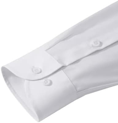 Lusead Men's Dress Shirts Long Sleeve Stretch Wrinkle Free Wedding Formal Business Button Down Shirt - Image 7