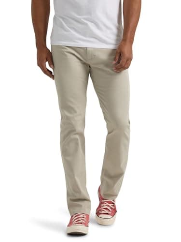 Lee Men's Extreme Motion Slim Straight Jean Stone (Twill) 32W x 32L - Image 1