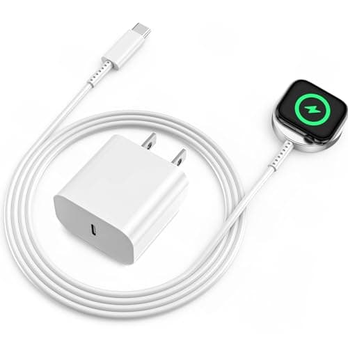 Apple Watch Fast Smart iWatch Charger 3FT Magnetic Charging Cable with USB C Wall Charger for Ultra2/Ultra/Series 9/8/7/SE/6/5/4/3/2/1 - Image 1