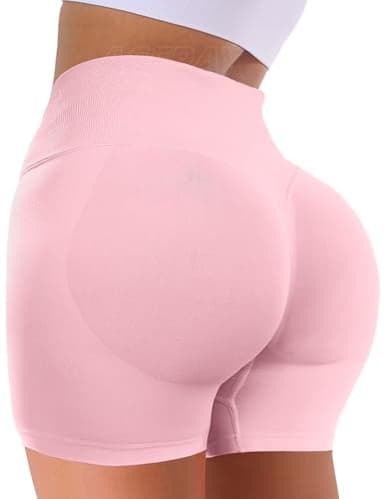ASERAY Seamless Gym Workout Shorts Women Scrunch Butt Lifting Biker Yoga Shorts for Women Tummy Control 4.5" - Image 1