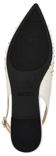 Nine West Women's Beamz Flat, White 140, 10 - Image 4
