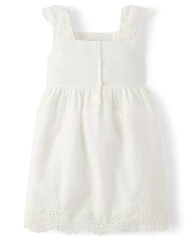 Gymboree,and Toddler Sleeveless Dresses,Simply White,12-18 Months - Image 4
