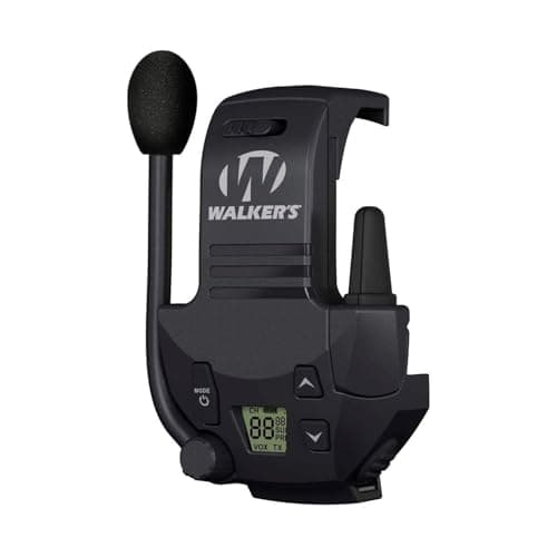 WALKER'S Razor Walkie Talkie Attachment - 22 Channels 3 Miles Range Distance Voice-Activated Handsfree Communication Device for Razor Shooting Muffs, 3 AAA Batteries Included - Image 1