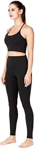Sunzel Sunzfly Leggings for Women Yoga Pants with Tummy Control & High Waist for Workout Lounge Gym 28" Black Medium - Image 6