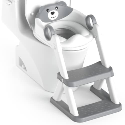 Rabb 1st Potty Training Seat, Upgrade Toddler Toilet Seat for Kids Boys Girls, 2 in 1 Potty Training Toilet, Splash Guard Anti-Slip Pad Step Stool - Image 1