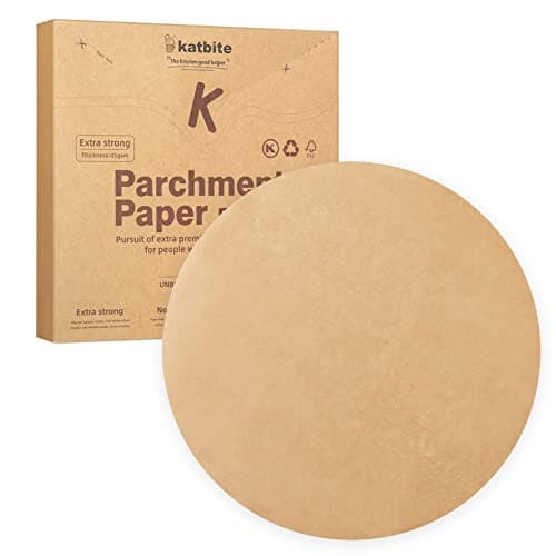 Katbite 200Pcs 9 Inch Parchment Paper Rounds, Unbleached & Non-stick, Precut Parchment Circles for Cheesecake Spring Pans, Storage/Freezing Hamburger Patties - Image 1