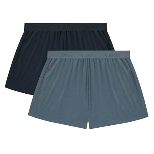 Hanes Women's Originals Sleep, 2-Pack, Comfywear Supersoft Lounge Shorts Pack, 3.25", Black/Stargazer Grey, Medium - Image 1