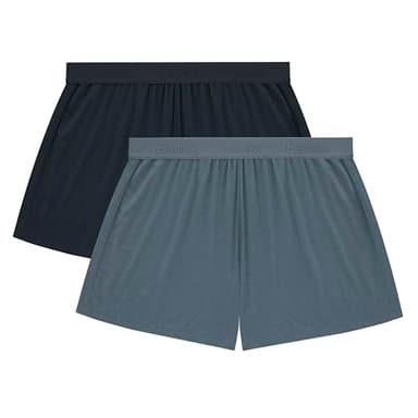 Hanes Women's Originals Sleep, 2-Pack, Comfywear Supersoft Lounge Shorts Pack, 3.25", Black/Stargazer Grey, Medium - Image 1