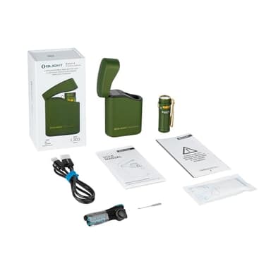 OLIGHT Baton4 Premium Edition EDC Flashlights 1300 Lumens with Type-C Charging Box, Powered by Rechargeable Battery, Small Bright Light IPX8 Waterproof for Emergencies Outdoors (OD Green) - Image 8