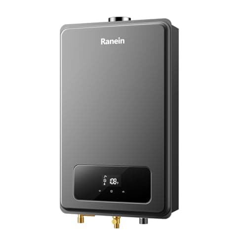 Ranein Natural Gas Tankless Water Heater, Indoor Max 5.3 GPM, 130,000 BTU Instant Hot Water Heater - Image 1