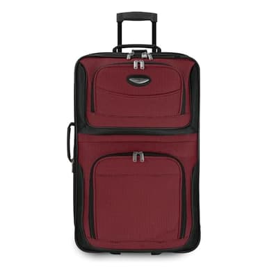 Travel Select Amsterdam Expandable Rolling Upright Luggage, Burgundy, 8-Piece Set - Image 2