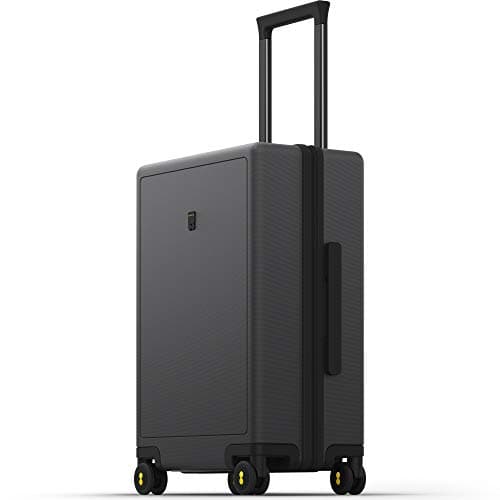 LEVEL8 Rolling Carry on Luggage Airline Approved, Carry-on Suitcases with Wheels, Lightweight Luminous Textured Luggage for Men Women, Tsa Lock, 20 Inch, Dark Grey - Image 1
