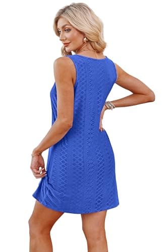 BKRIVE Womens Bathing Suits 2025 Swimsuit Coverup Beach Dresses Cruise Outfits Vacation Essentials Blue L - Image 5