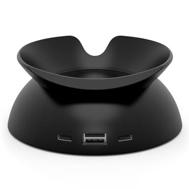 Echo Spot Bundle: Includes Echo Spot (2024 Release) | Black & Made for Amazon Stand with USB-C and USB-A Charging Ports | Black - Image 3