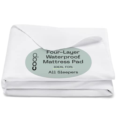 Coop Home Goods Waterproof Four Layer Bed Underpad for Incontinence, Queen, Washable Mattress Pad, Reusable Waterproof Mattress Cover, Bed Pads for Adults, Seniors, Children, Pets, Queen (60x39.5) - Image 1