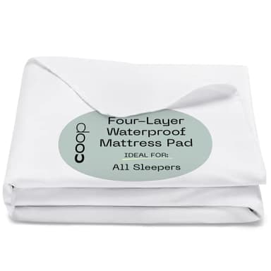 Coop Home Goods Waterproof Four Layer Bed Underpad for Incontinence, Queen, Washable Mattress Pad, Reusable Waterproof Mattress Cover, Bed Pads for Adults, Seniors, Children, Pets, Queen (60x39.5) - Image 1