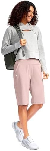 G Gradual Women's 12" Bermuda Long Shorts with Pockets High Waisted Stretch Knee Length Shorts for Women Summer Walking - Image 6