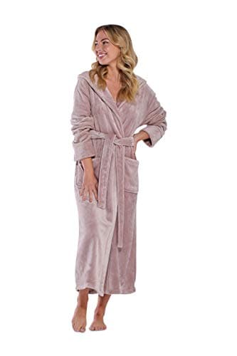 Turquaz Plush Robes For Women, Soft Warm Fleece Bathrobe for Women, Long Comfy Women's Robe - Image 5